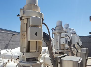 A Vertical Turbine Pump on the roof of Municipality