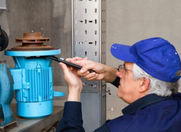 Pump repair expert replacing mechanical seal in the pump